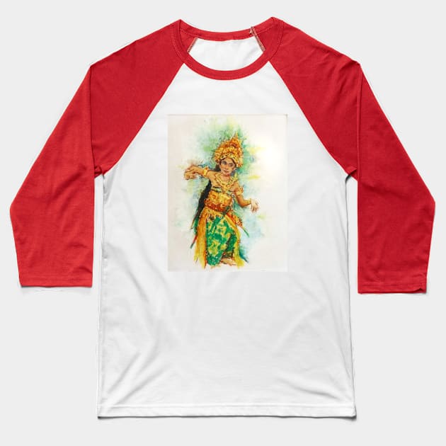 Balinese Dancer Baseball T-Shirt by Yudi's-Craft